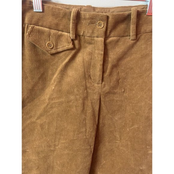New Women's BCBG MaxAzria Carmel Brown Corduroy Capris Cropped Pants Size 8 - Picture 3 of 5